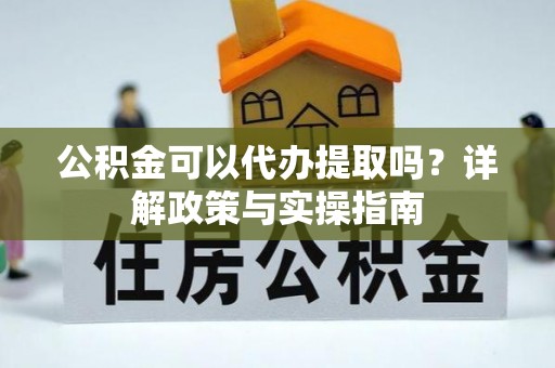 乐东公积金可以代办提取吗？详解政策与实操指南