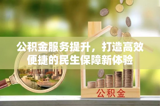 乐东公积金服务提升，打造高效便捷的民生保障新体验