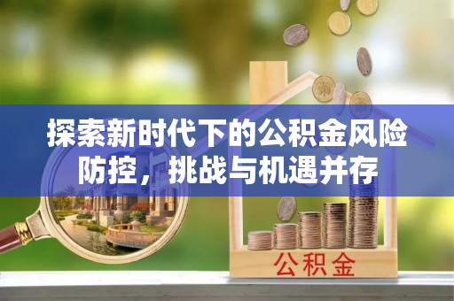 乐东探索新时代下的公积金风险防控，挑战与机遇并存