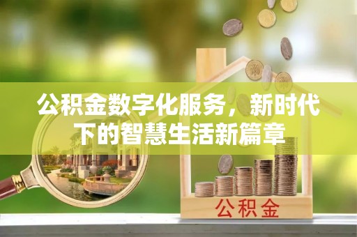 乐东公积金数字化服务，新时代下的智慧生活新篇章