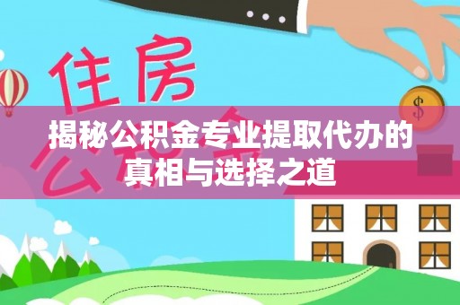 乐东揭秘公积金专业提取代办的真相与选择之道