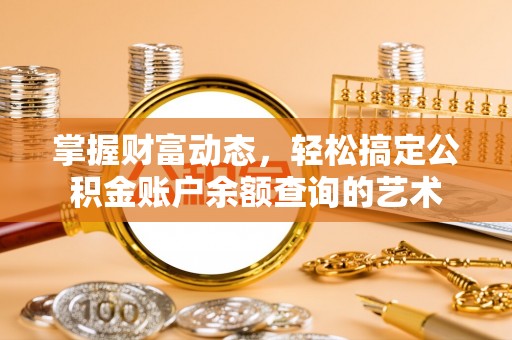 乐东掌握财富动态，轻松搞定公积金账户余额查询的艺术