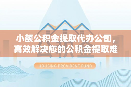 乐东小额公积金提取代办公司，高效解决您的公积金提取难题