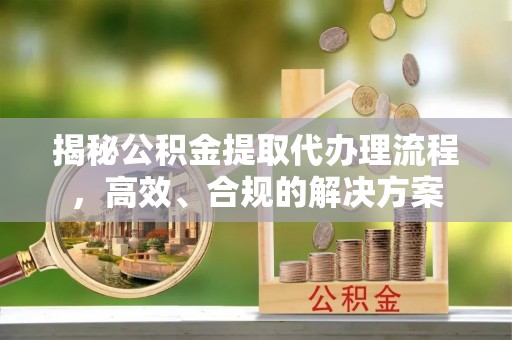 乐东揭秘公积金提取代办理流程，高效、合规的解决方案