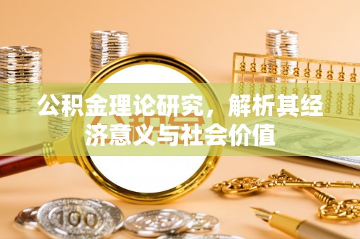 乐东公积金理论研究，解析其经济意义与社会价值