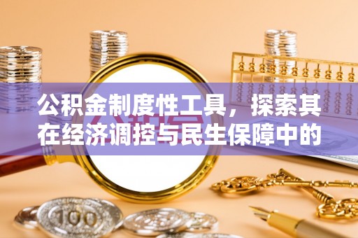 乐东公积金制度性工具，探索其在经济调控与民生保障中的重要作用