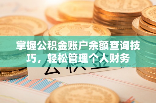 乐东掌握公积金账户余额查询技巧，轻松管理个人财务