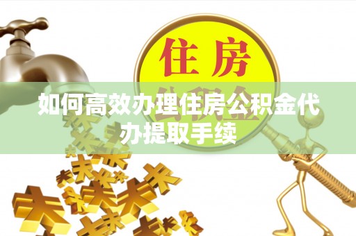 乐东如何高效办理住房公积金代办提取手续